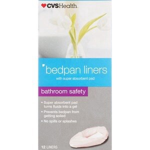 slide 1 of 1, CVS Health Carebag Bedpan Liner Super Absorbent Pad, 12 Ct, 1 ct