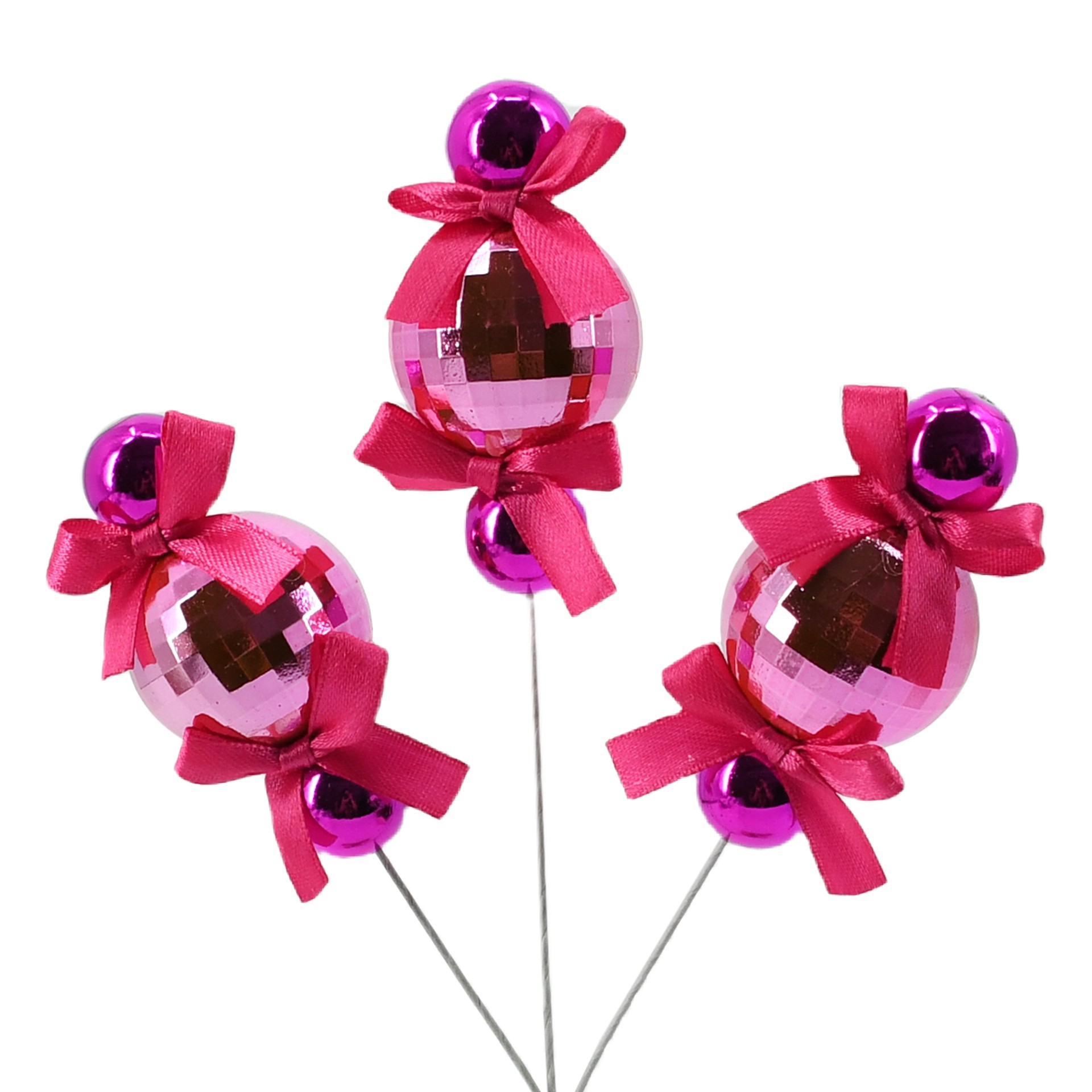 slide 3 of 4, 11.75" Pink Disco Ball Pick By Ashland, 11.75 in