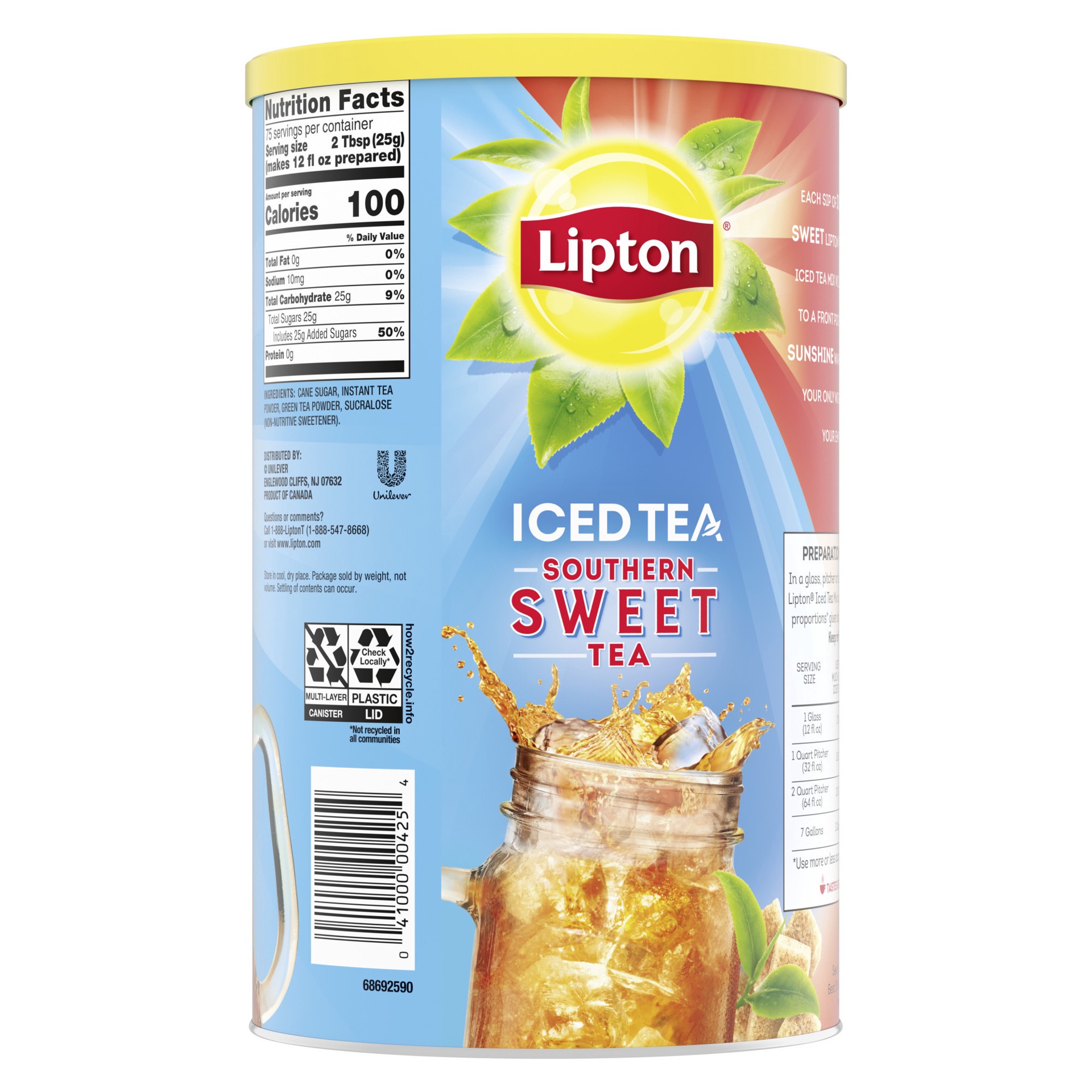 slide 3 of 4, Lipton Iced Tea Mix Southern Sweet Tea- 28 qt, 28 qt