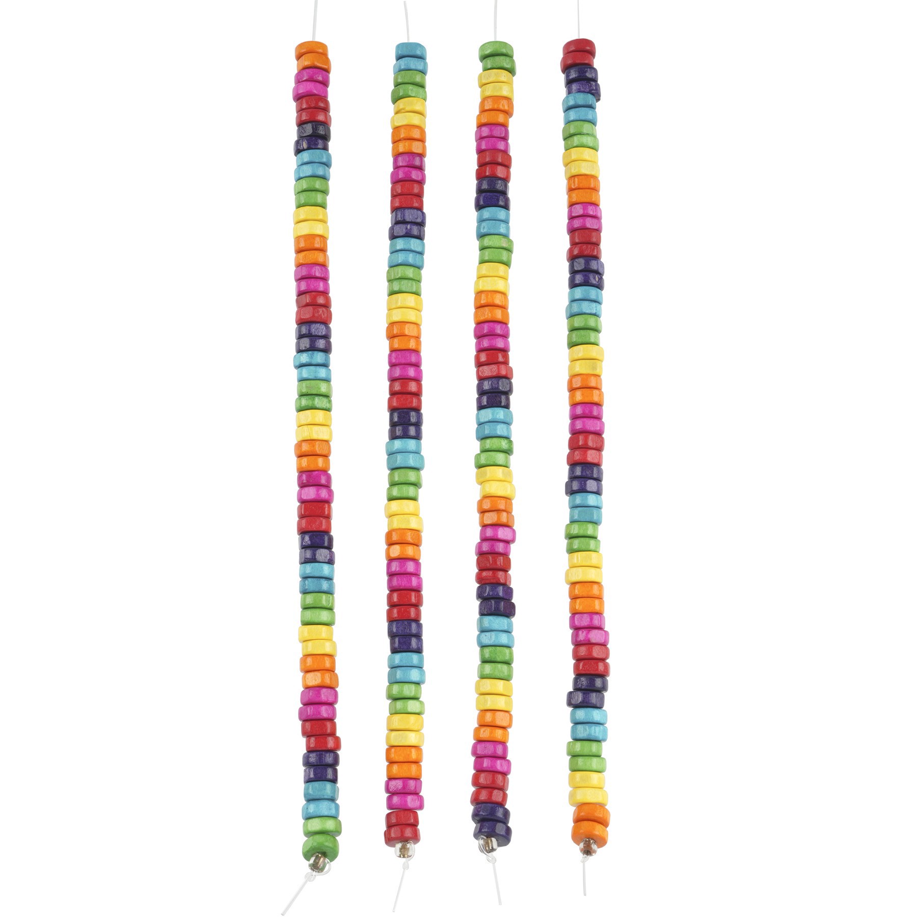 slide 3 of 3, Multicolored Wood Heishi Beads By Bead Landing, 7mm - 8mm