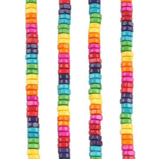 slide 1 of 3, Multicolored Wood Heishi Beads By Bead Landing, 7mm - 8mm