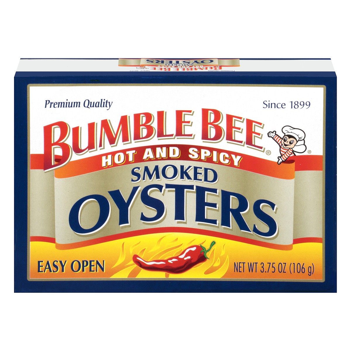 slide 1 of 11, Bumble Bee Hot and Spicy Smoked Oysters, 3.75 oz