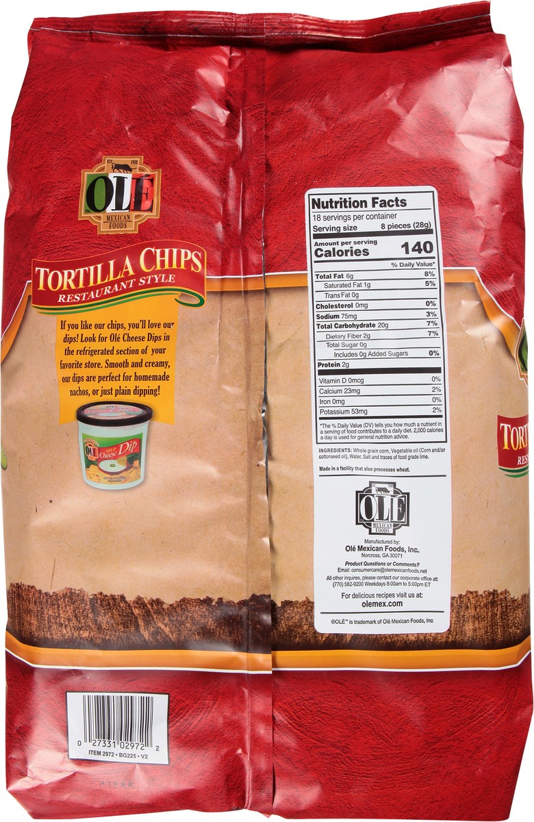 slide 6 of 9, Olé Mexican Foods Restaurant Style Tortilla Chips 18 oz, 18 oz