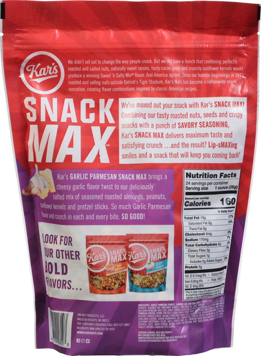 slide 2 of 12, Kar's Snack Max Garlic Parmesan Trail Mix 24 oz, 24 oz