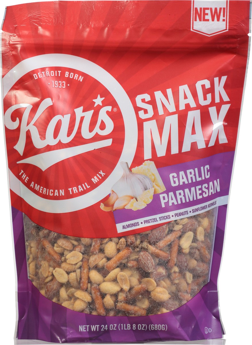 slide 3 of 12, Kar's Snack Max Garlic Parmesan Trail Mix 24 oz, 24 oz