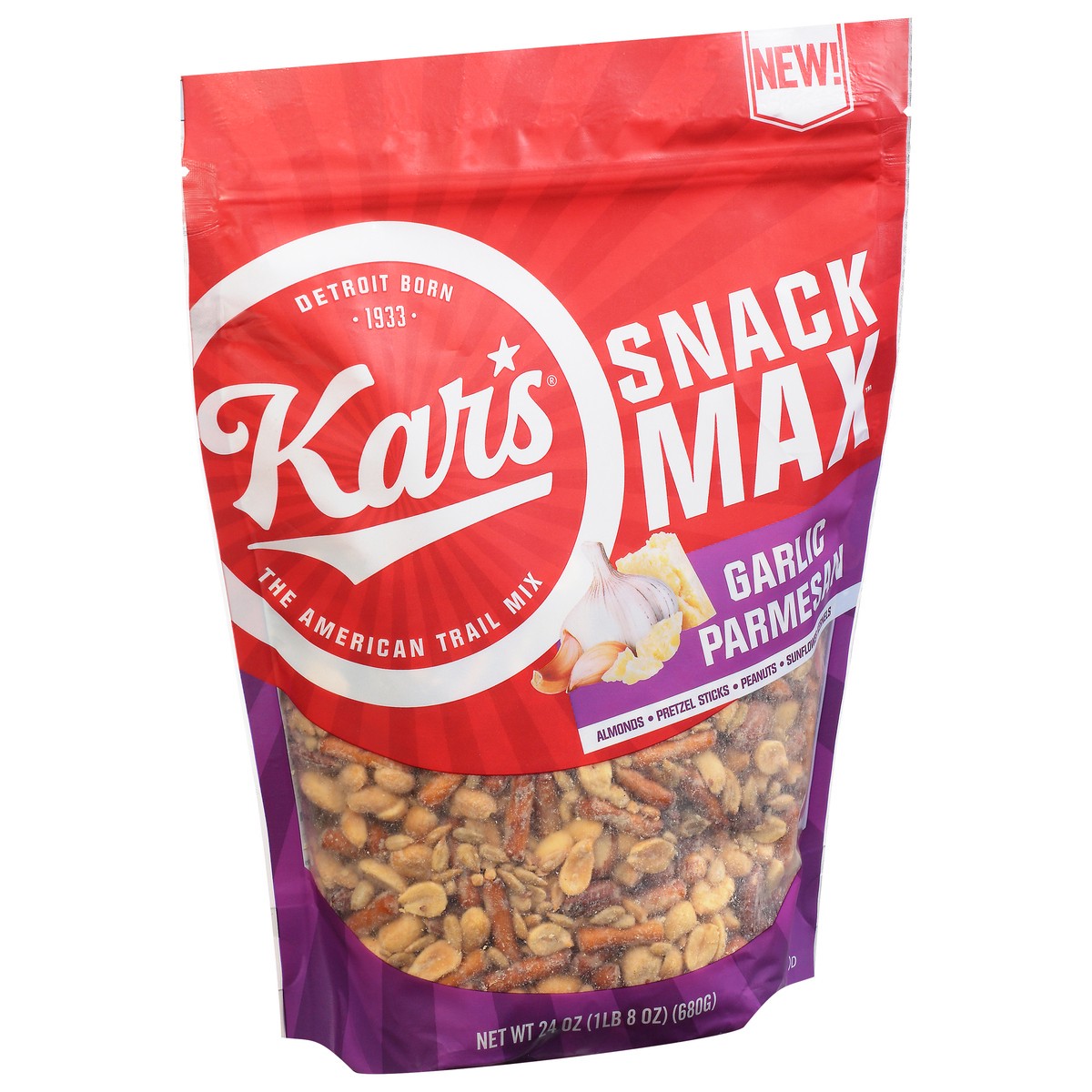 slide 6 of 12, Kar's Snack Max Garlic Parmesan Trail Mix 24 oz, 24 oz