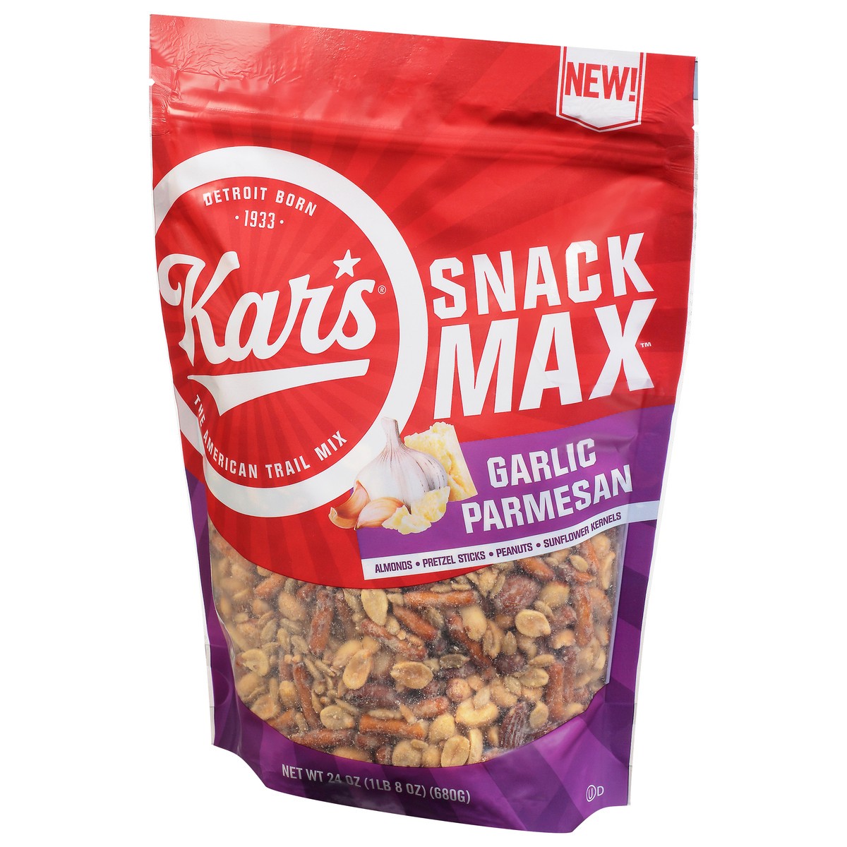 slide 9 of 12, Kar's Snack Max Garlic Parmesan Trail Mix 24 oz, 24 oz