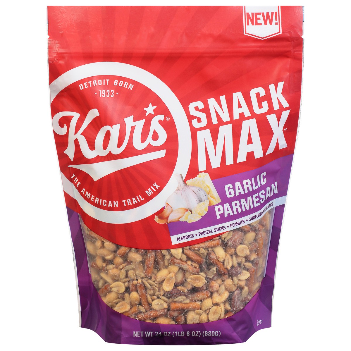 slide 1 of 12, Kar's Snack Max Garlic Parmesan Trail Mix 24 oz, 24 oz