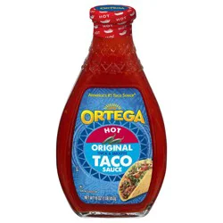 Ortega Original Thick and Smooth Hot Taco Sauce, Kosher, 16 oz