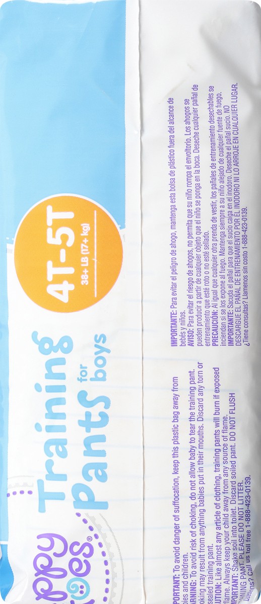 slide 7 of 9, Tippy Toes 4T-5T (38+ lb) Training Pants for Boys 18 Each, 18 ct