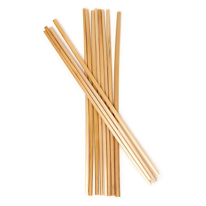 slide 1 of 5, Kikkerland Single-Use Biodegradable Straws - Beige, 80 ct