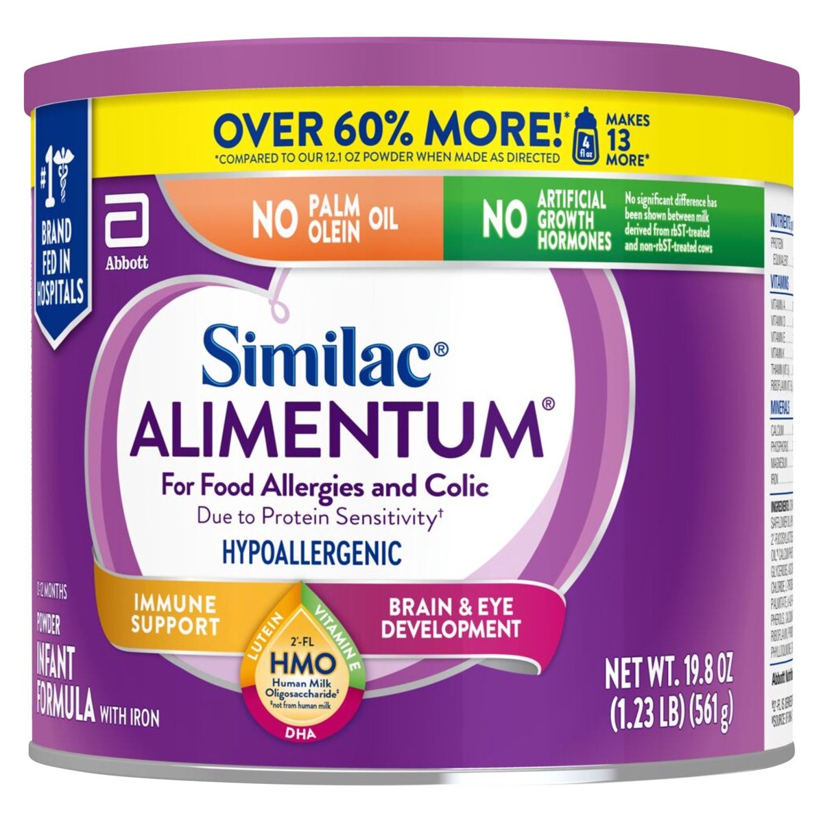 slide 3 of 10, Similac Alimentum 0-12 Months Powder Hypoallergenic Infant Formula with Iron 19.8 oz, 19.8 oz