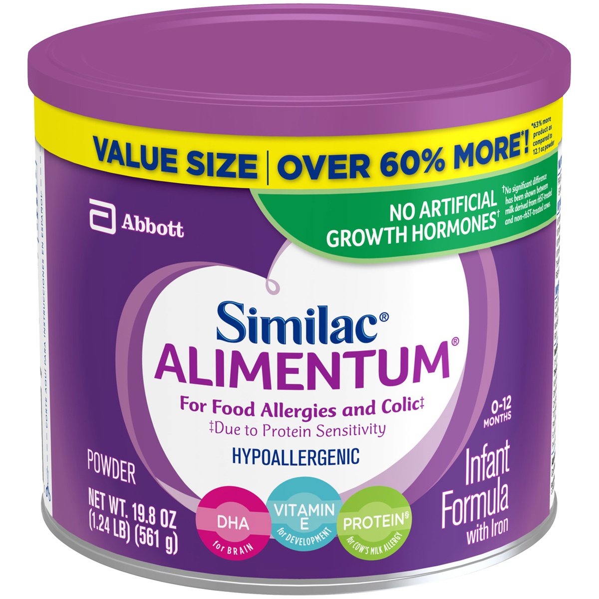 slide 1 of 1, Similac Alimentum Non GMO Hypoallergenic Powder Infant Formula - 19.8oz, 19.8 oz