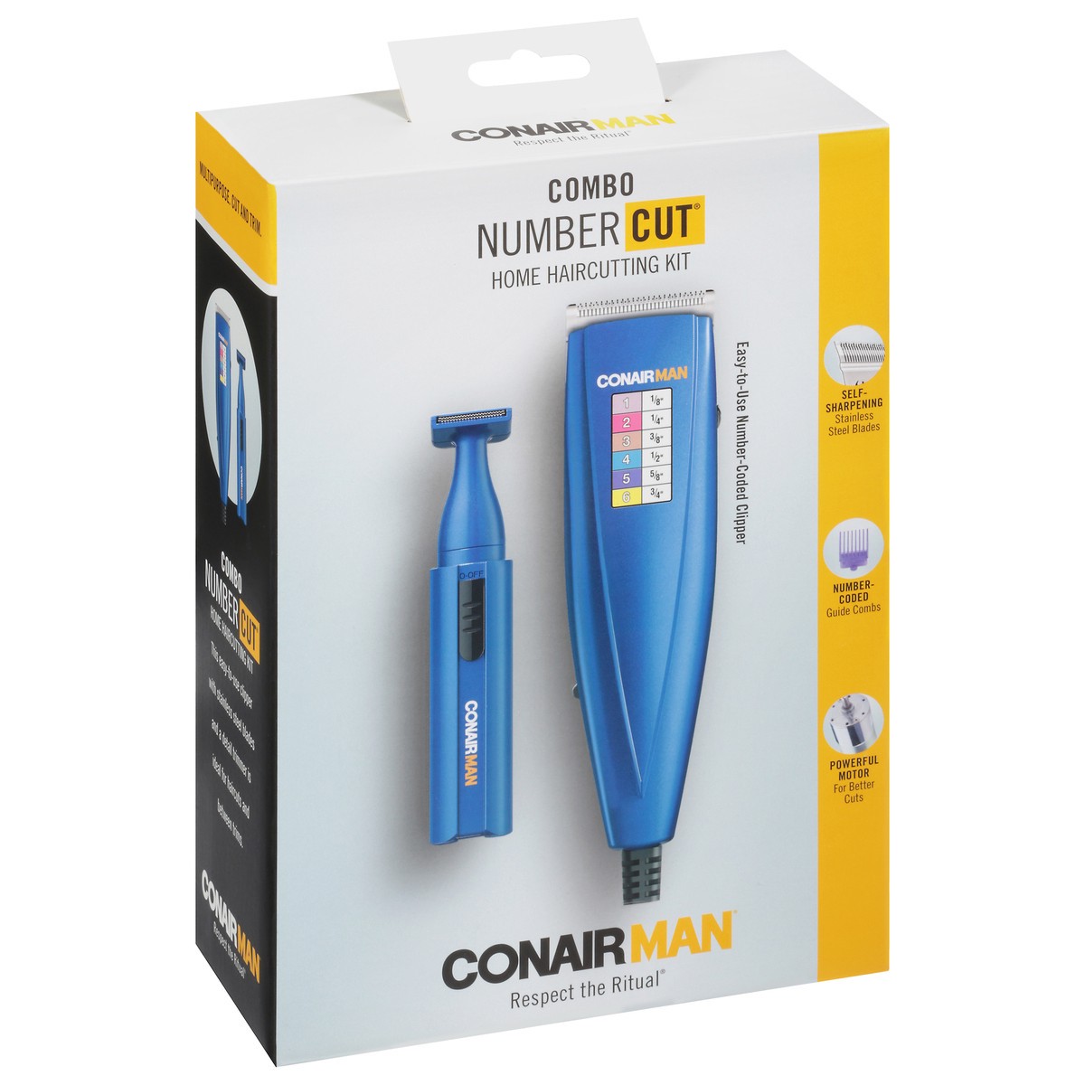 slide 2 of 9, ConairMan Number Cut Combo Home Haircutting Kit 5 Pieces 1 ea, 1 ct