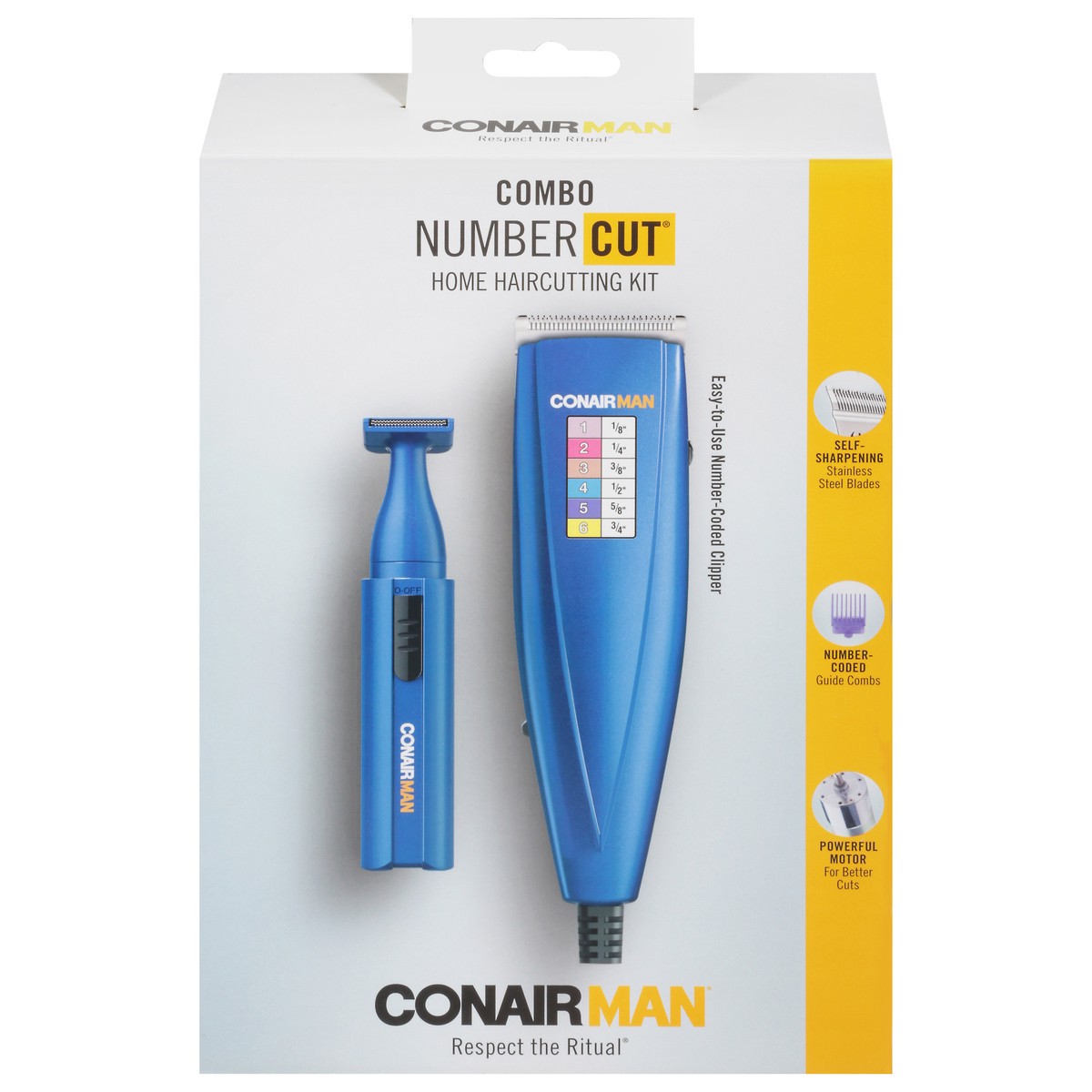 slide 1 of 9, ConairMan Number Cut Combo Home Haircutting Kit 5 Pieces 1 ea, 1 ct