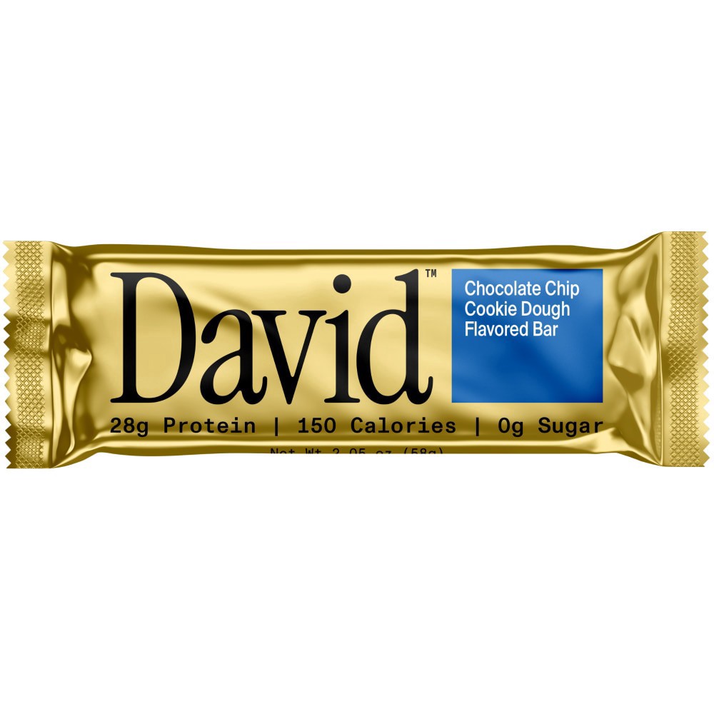 slide 1 of 6, David™ Chocolate Chip Cookie Dough Protein Bar, 12 bars / 2.05 oz