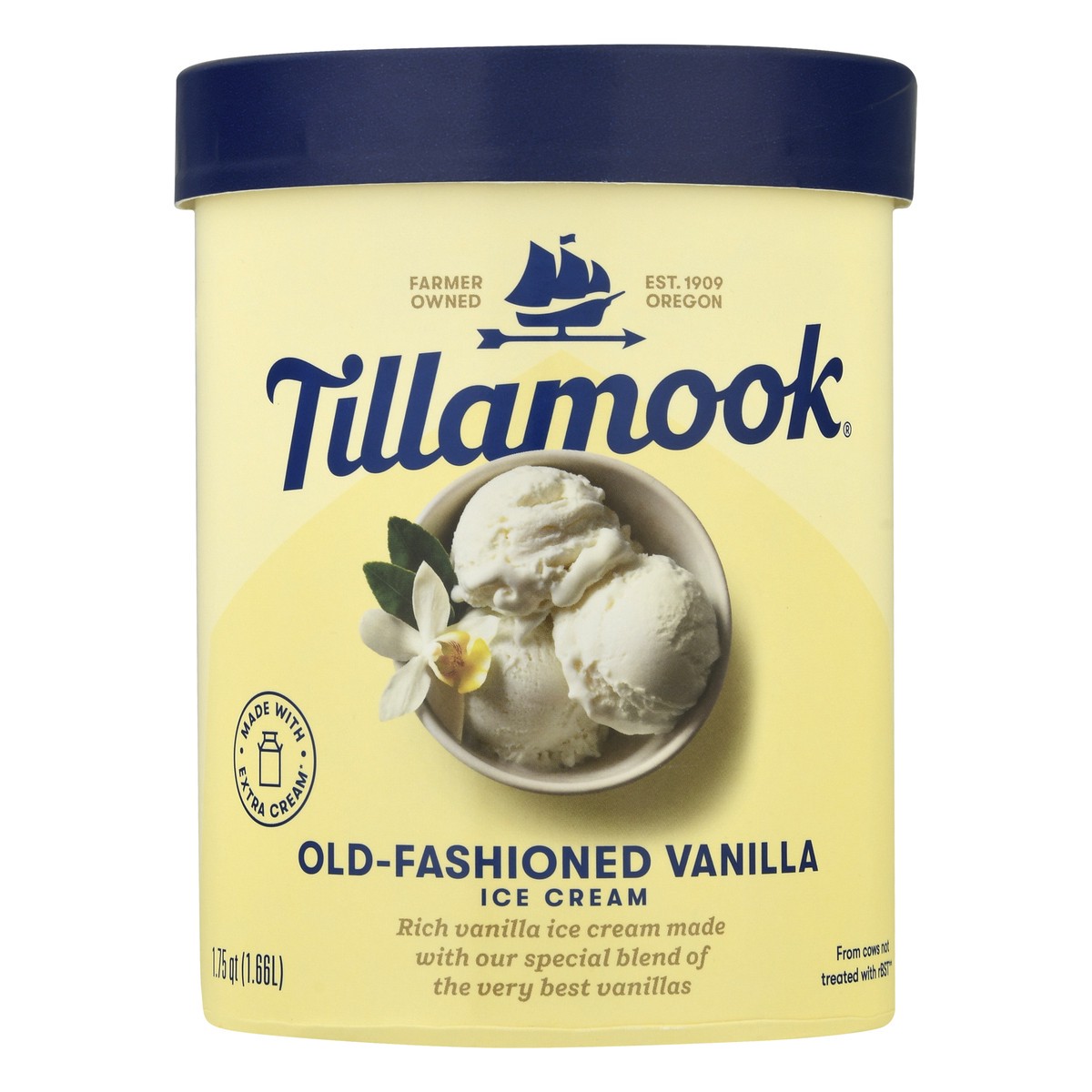 slide 1 of 9, Tillamook Old-Fashioned Vanilla Ice Cream 1.75 qt, 1.75 qt