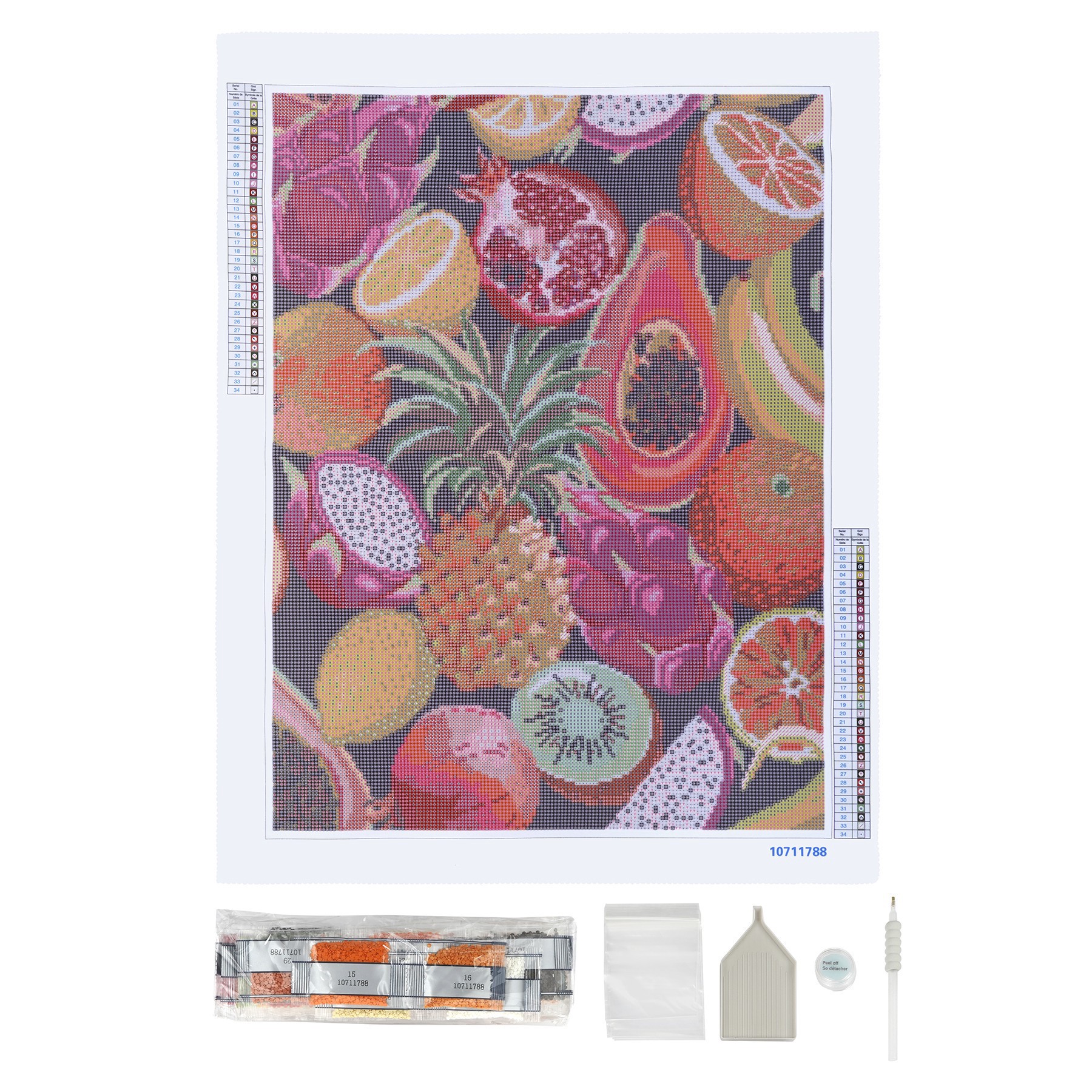 slide 3 of 6, Tropic Fruit Diamond Art Kit By Make Market, 18 in x 24 in