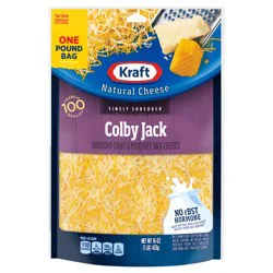 Kraft Colby Jack Finely Shredded Cheese, 16 oz Bag