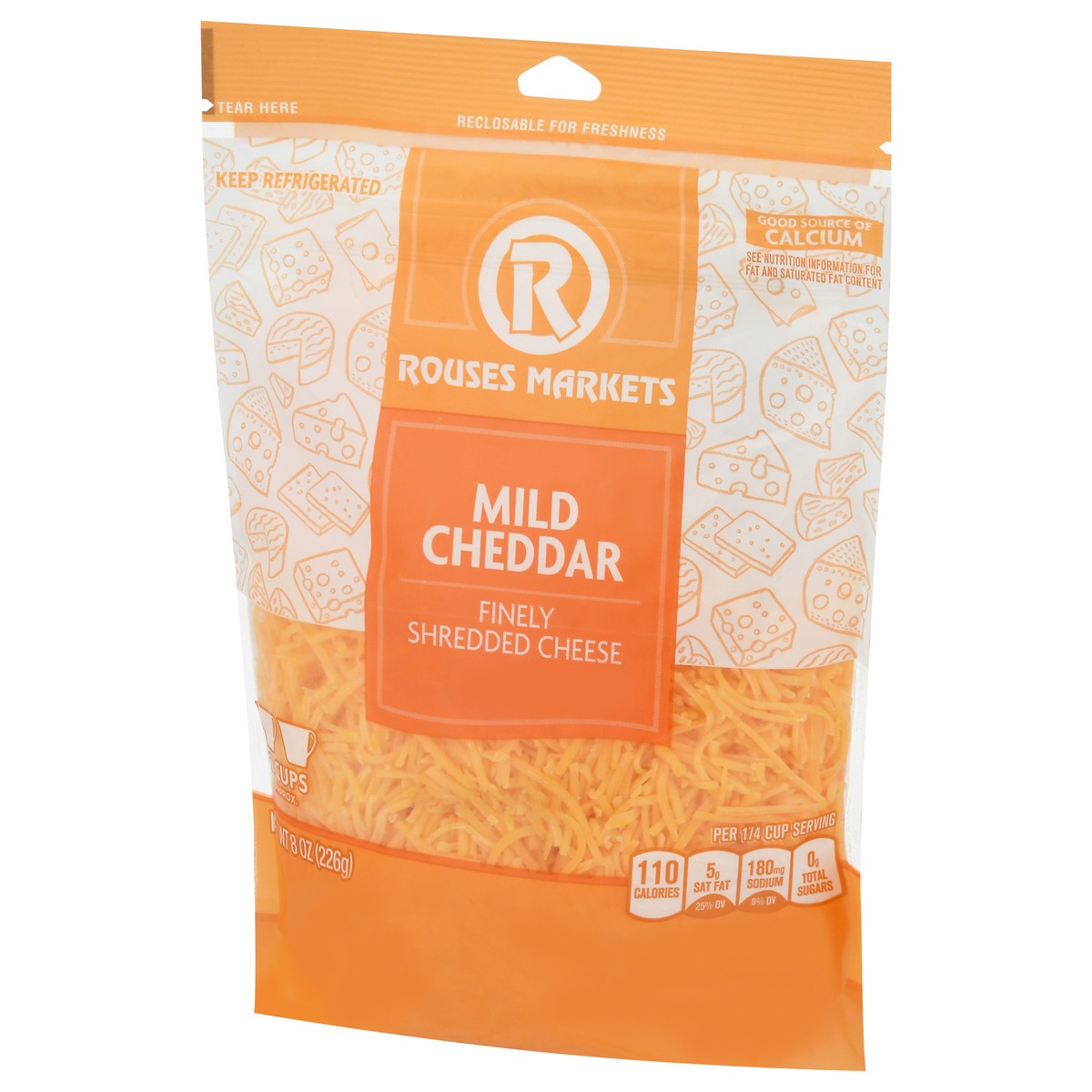 slide 6 of 9, Rouses Markets Mild Cheddar Finely Shredded Cheese 8 oz, 8 oz