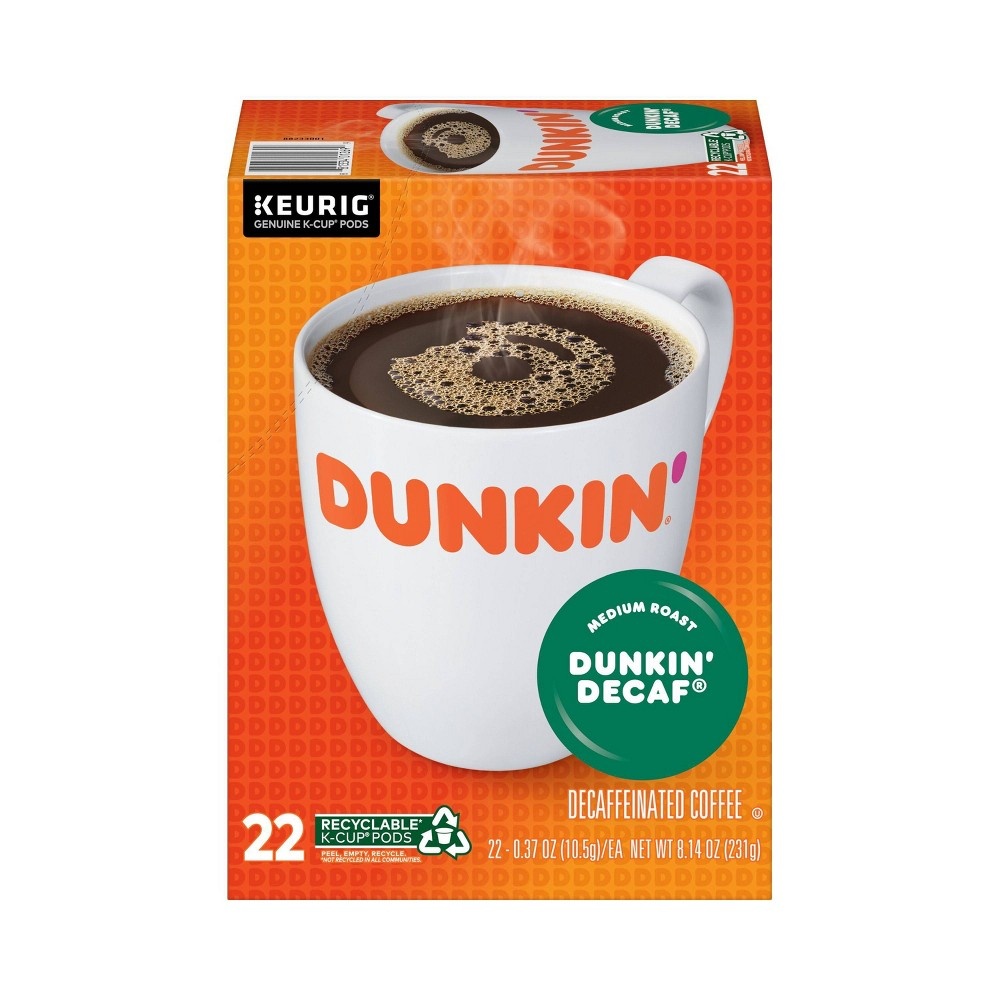 Dunkin' Decaf Medium Roast Coffee KCup Pods 22 ct Shipt