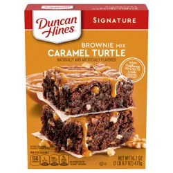 Duncan Hines Signature Caramel Turtle Brownie Mix, 17.6 oz