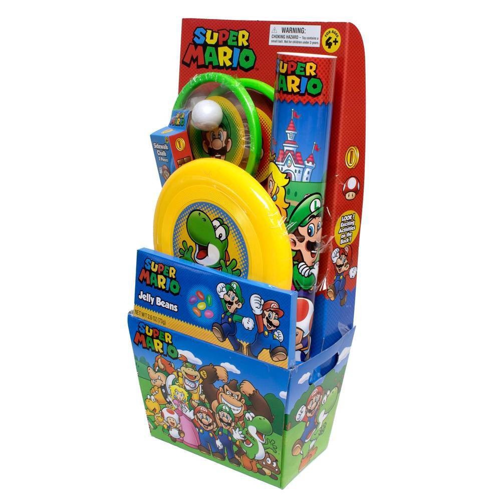 slide 3 of 8, Mario Super Mario Prefilled Easter Basket, 1.6 lb