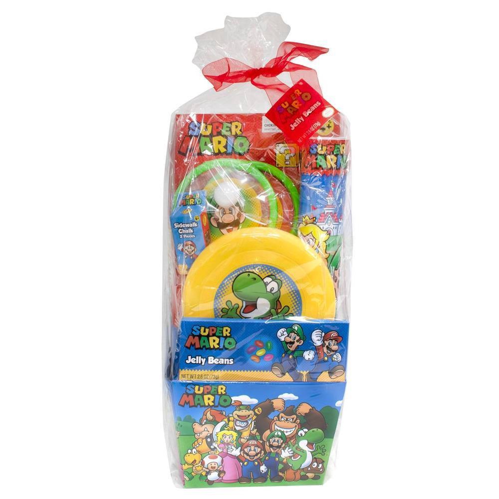 slide 4 of 8, Mario Super Mario Prefilled Easter Basket, 1.6 lb