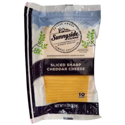 Sunnyside Farms Natural Sharp Cheddar Cheese, Sliced