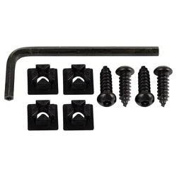 Custom Accessories Black Anti-Theft License Plate Fasteners