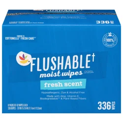 Giant Flushable Moist Wipes Fresh Scent 42 ct ea - 8 pk