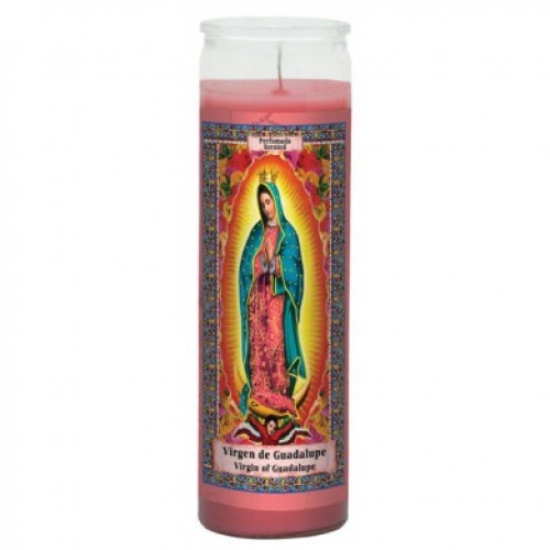 slide 1 of 1, Indio Replica Guadalupe Candle, 8 in
