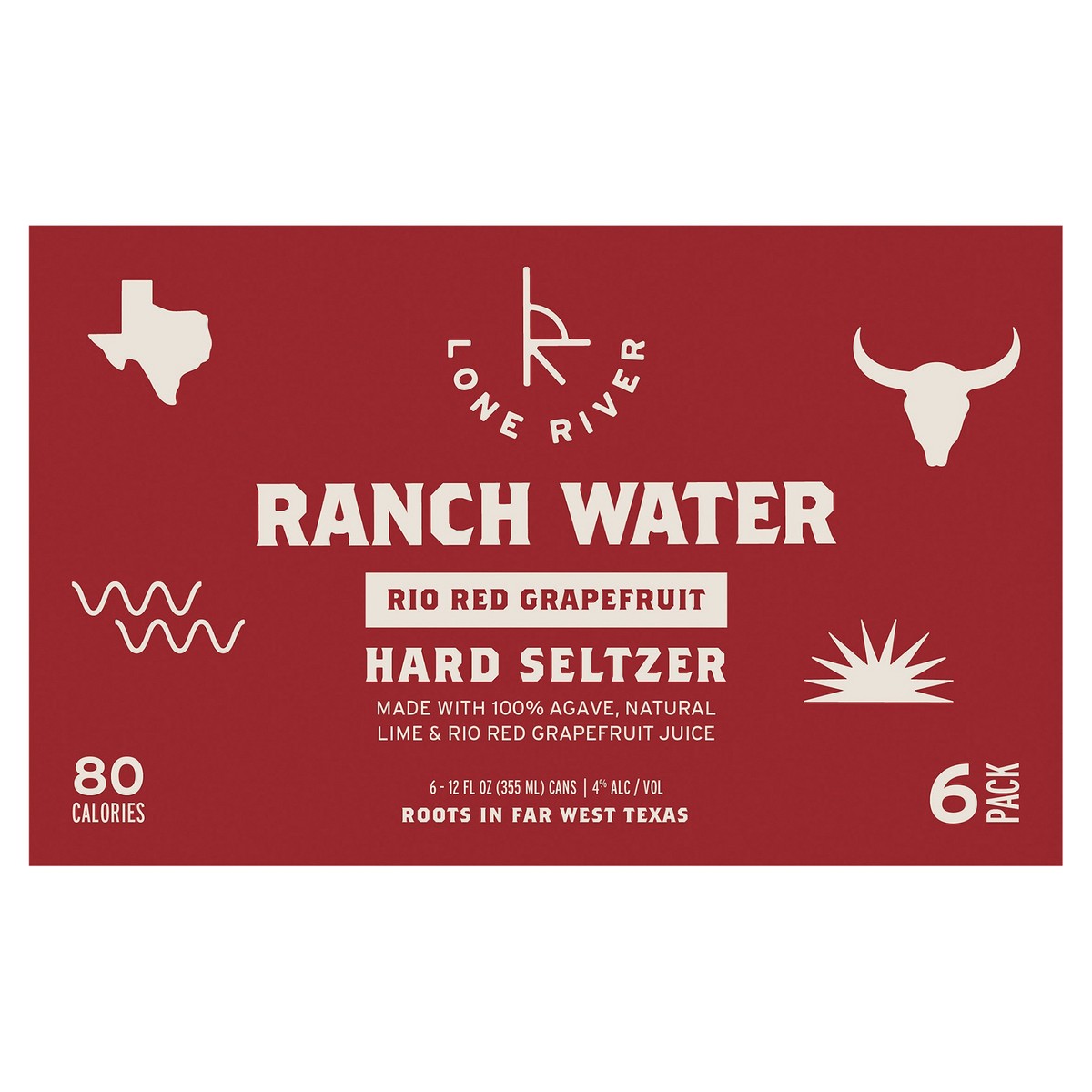 slide 3 of 11, Lone River Ranch Water Hard Seltzer Grapefruit Flavor 6 Pack 12 Ounce Cans, 72 oz