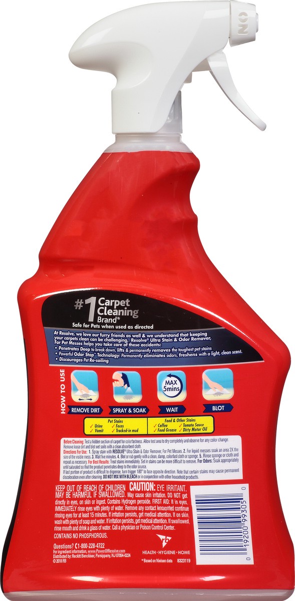 slide 10 of 11, Resolve For Pet Messes Ultra Stain & Odor Remover 32 oz, 32 oz