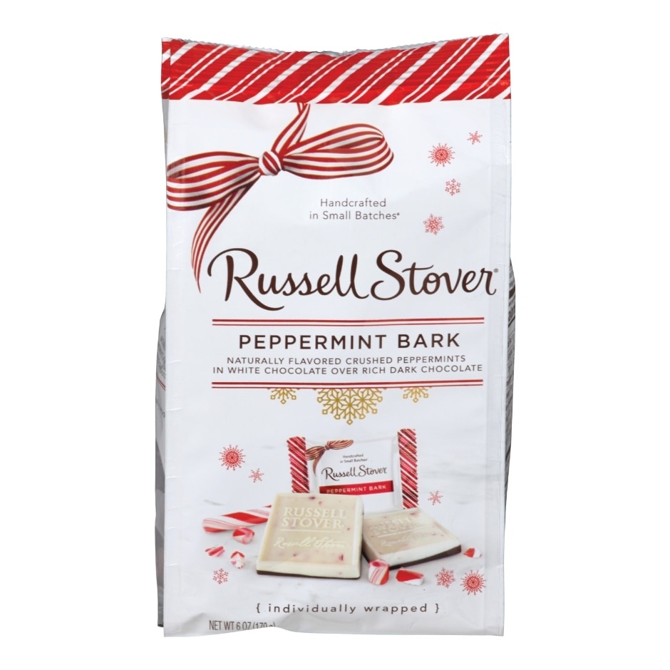 slide 1 of 1, Russell Stover Peppermint Bark Chocolates, 6 oz