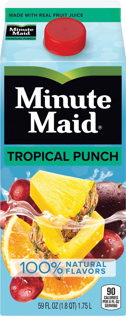 slide 2 of 7, Minute Maid Tropical Punch Carton, 59 fl oz, 59 oz