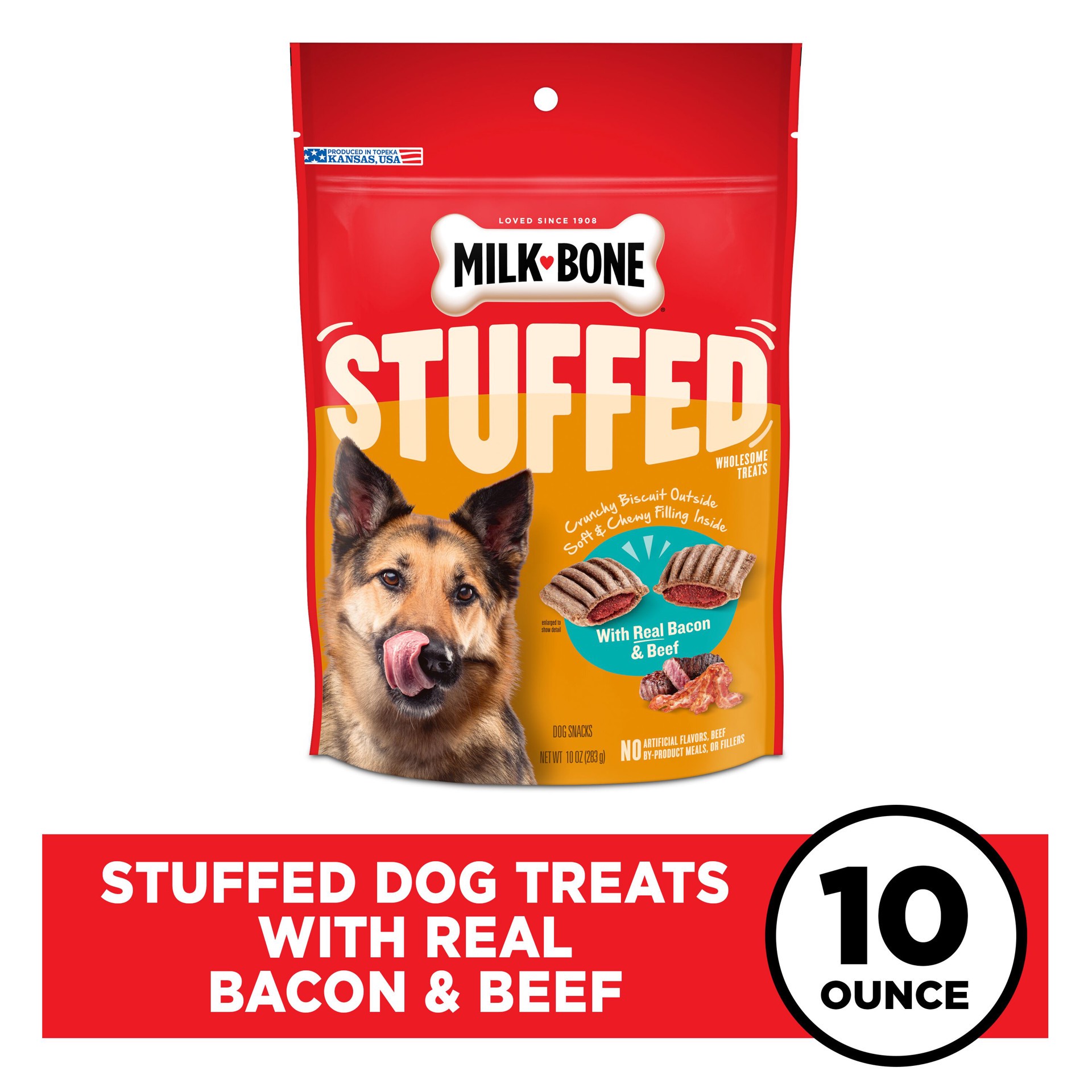 slide 8 of 8, Milk-Bone Dog Treat, Bacon & Beef, 10 oz