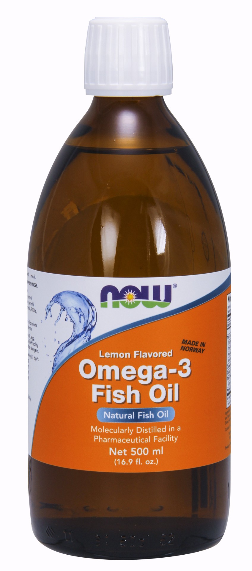 slide 1 of 3, NOW Omega-3 Fish Oil - 16.9 fl. oz., 17 fl oz