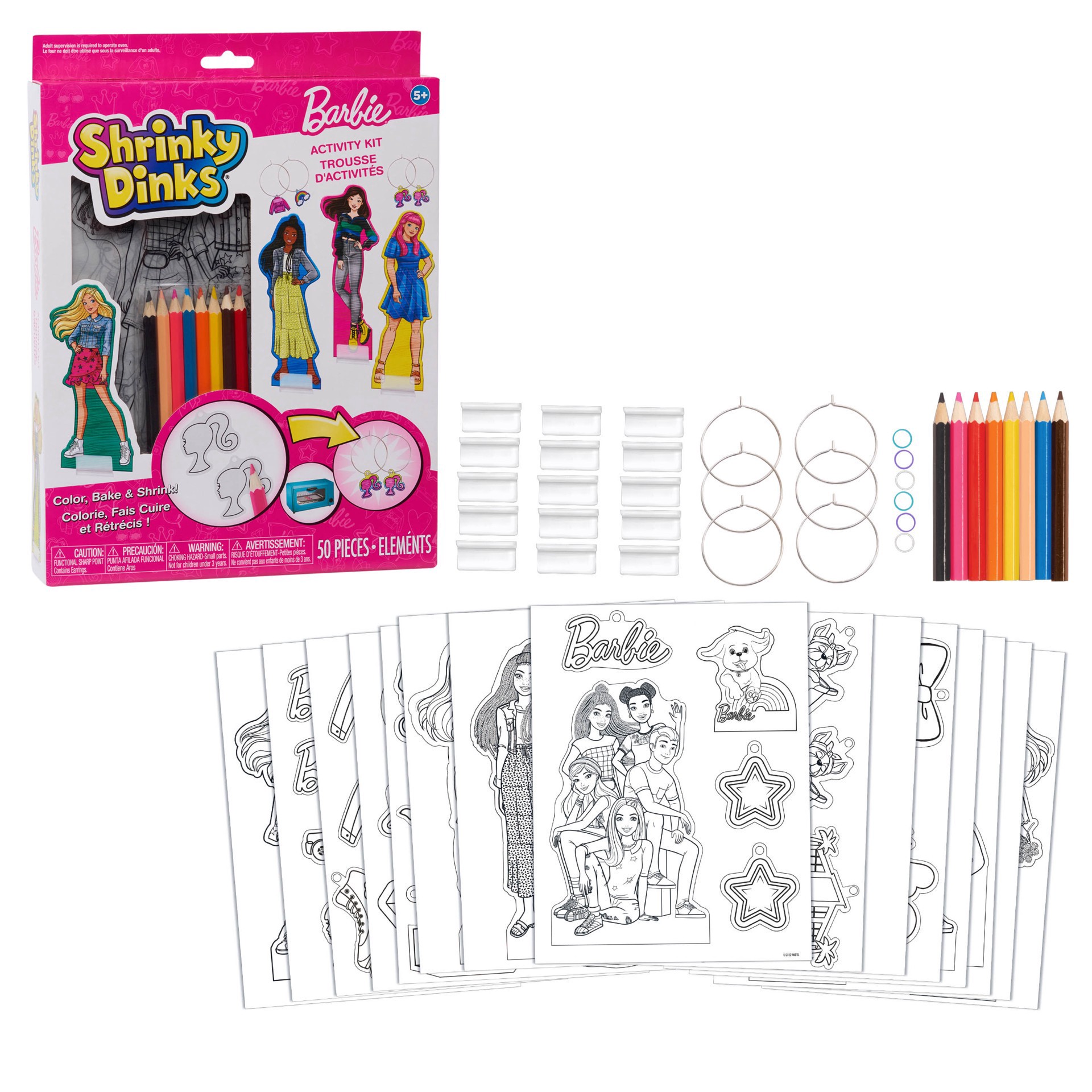 slide 2 of 3, Just Play Shrinky Dinks Barbie Activity Kit, 8.5 in x 11 in x 1.5 in