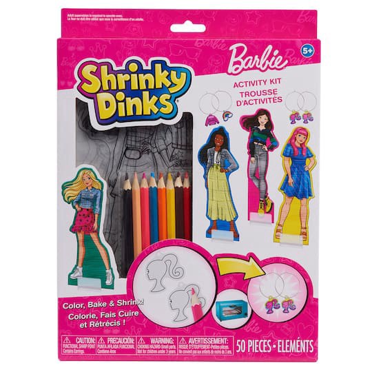 slide 1 of 3, Just Play Shrinky Dinks Barbie Activity Kit, 8.5 in x 11 in x 1.5 in