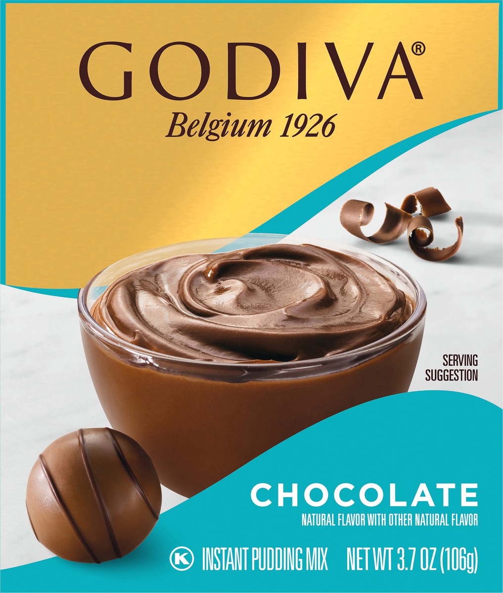 slide 1 of 5, Godiva Chocolate Instant Pudding Mix, 3.7 oz Box, 3.7 oz