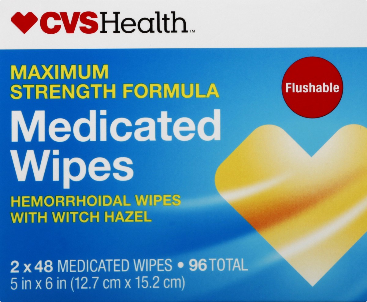 slide 7 of 10, CVS Healthhemorrhoidal Medicated Wipes, 96 Ct, 1 ct