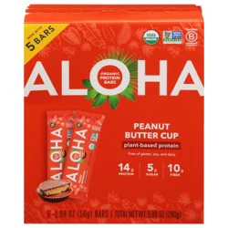 Aloha Organic Protein Bars Peanut Butter Cup - 5 ct; 1.98 oz