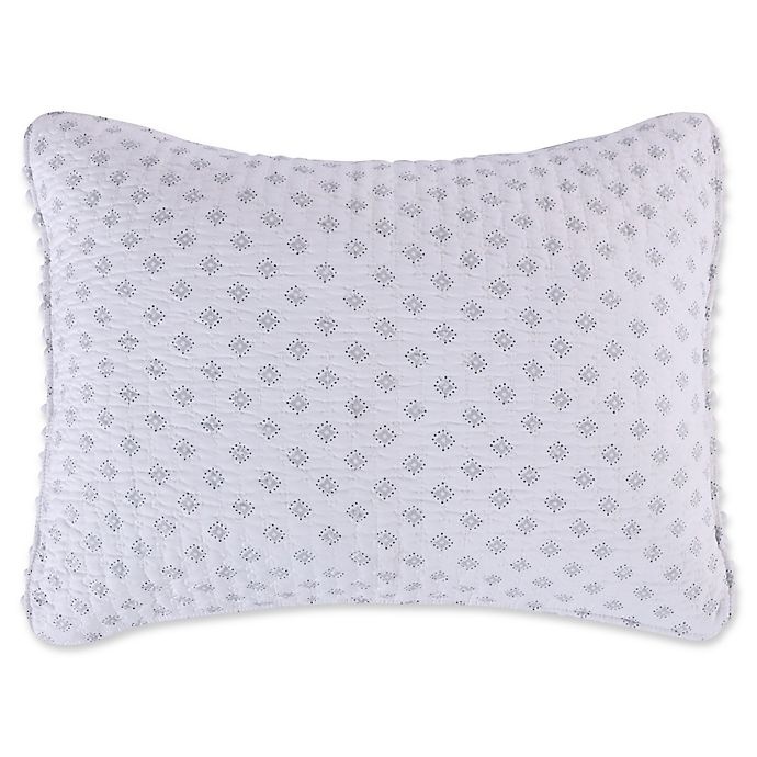 slide 1 of 2, Levtex Home Olenna Standard Pillow Sham - White, 1 ct