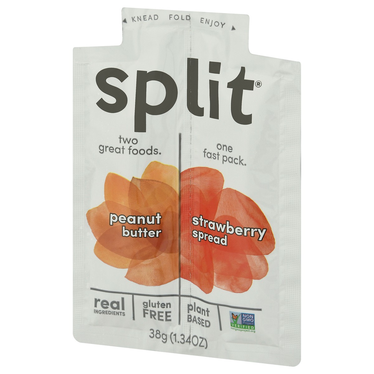 slide 13 of 13, Split Peanut Butter/Strawberry Spread 1.34 oz, 1.34 oz