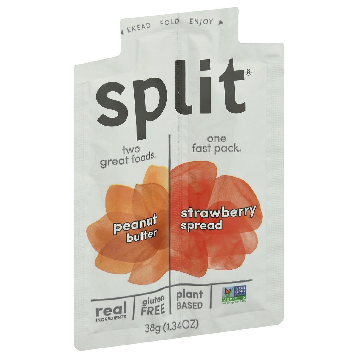 slide 4 of 13, Split Peanut Butter/Strawberry Spread 1.34 oz, 1.34 oz