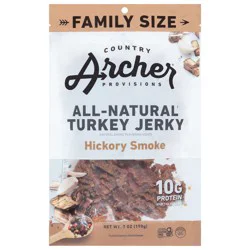 Country Archer Provisions Hickory Smoke Family Size Turkey Jerky 7 oz