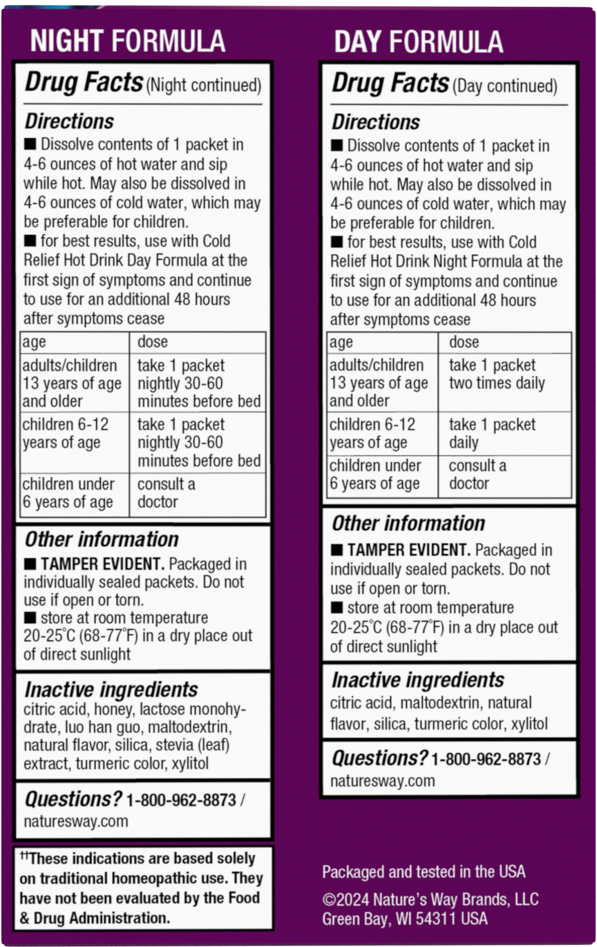 slide 2 of 5, Nature's Way Umcka Cold Care Day+Night Soothing Hot Drink, 12 ct