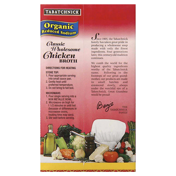 slide 8 of 13, Tabatchnick Classic Wholesome Organic Chicken Broth, 32 oz