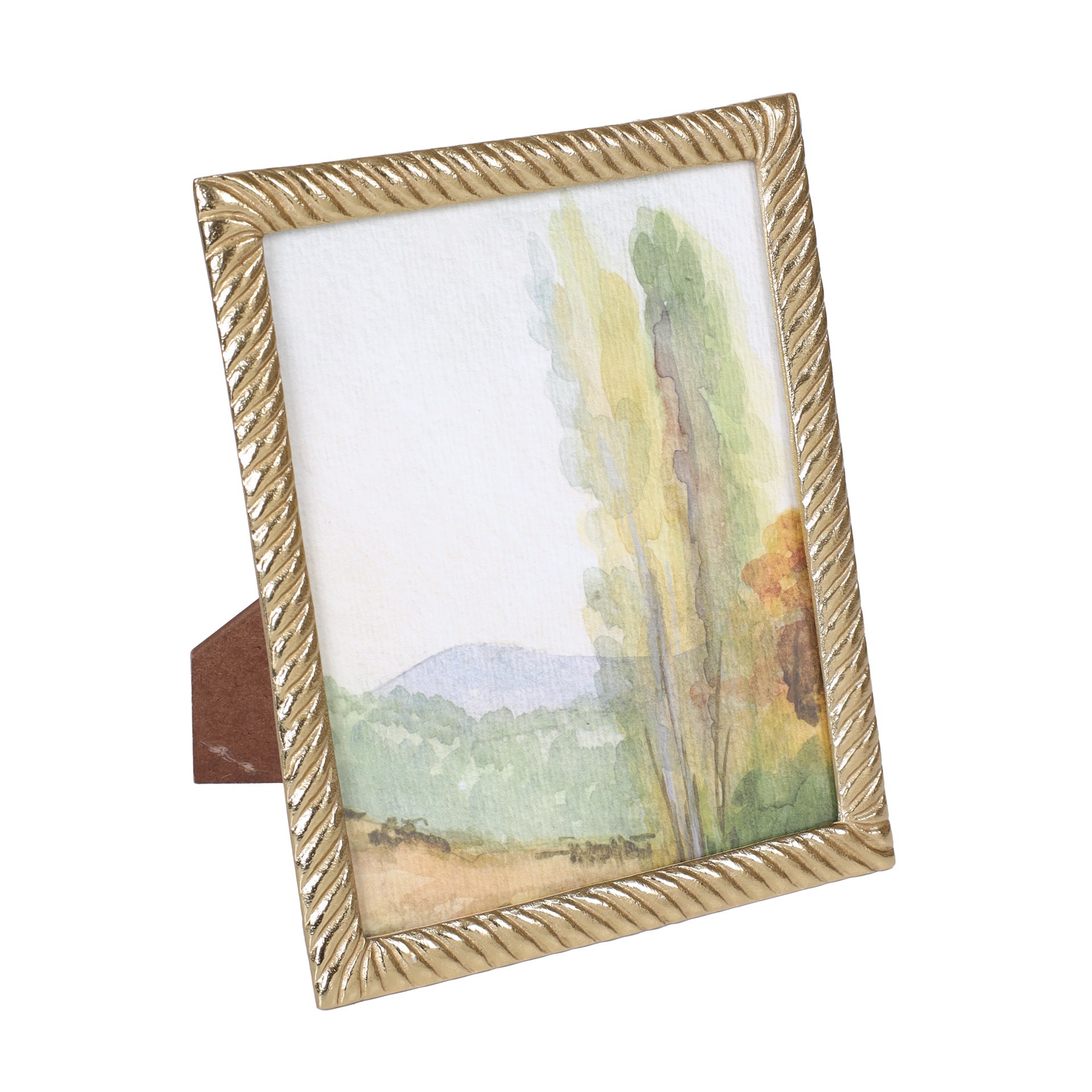 slide 2 of 2, 8" X 10" Gold Metal Rope Tabletop Frame, Atelier By Studio Decor, 8 in x 10 in